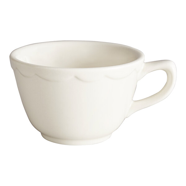 Vertex Demitasse Cup & Saucer, Bowl Shape, 3.5oz - White