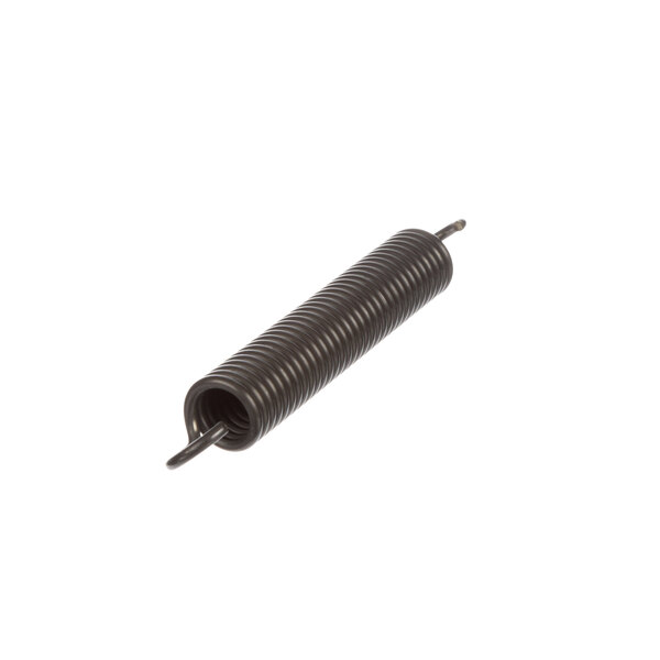 A metal spring with a black coil and a metal handle.