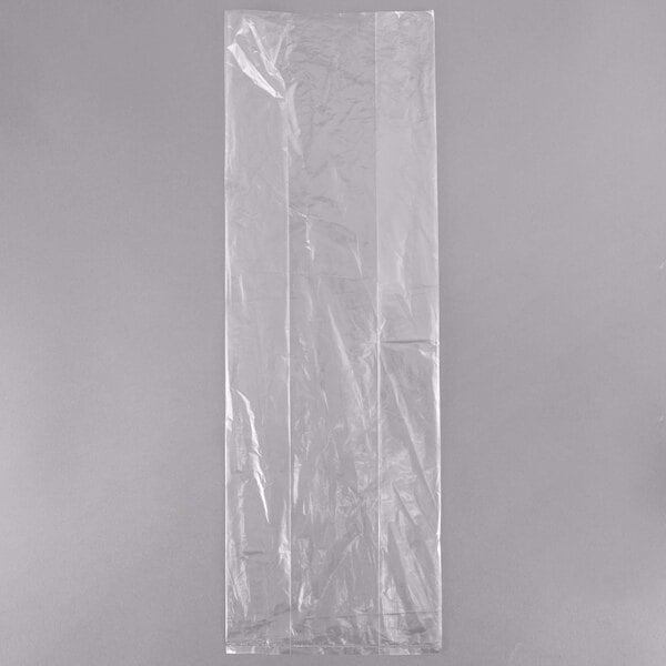 A close-up of a clear LK Packaging plastic food bag.
