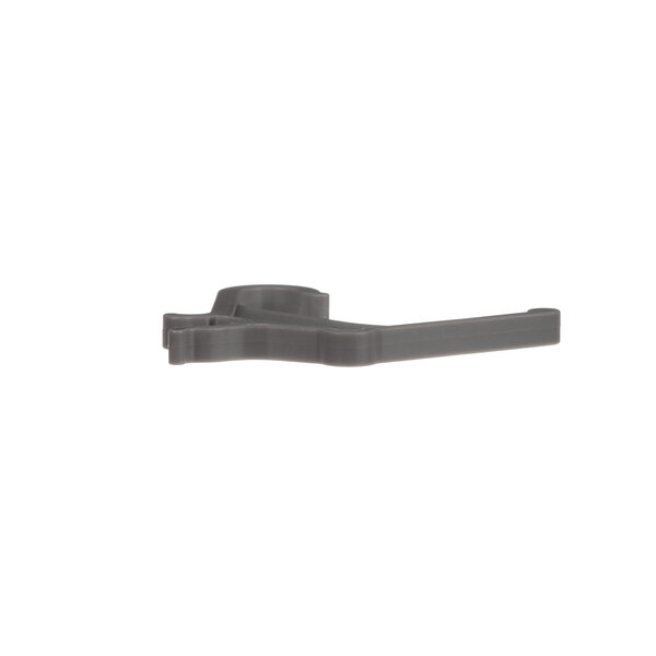 A grey plastic Hussmann rear drip pan bracket on a white background.