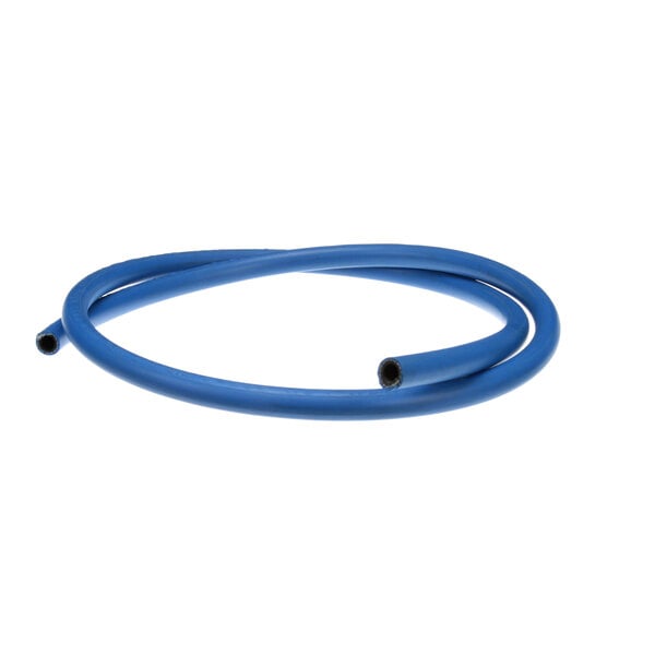 A blue hose with a black end.