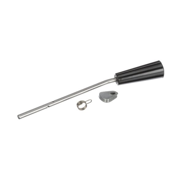 A Paragon kettle handle with a black and metal handle and a metal ring.