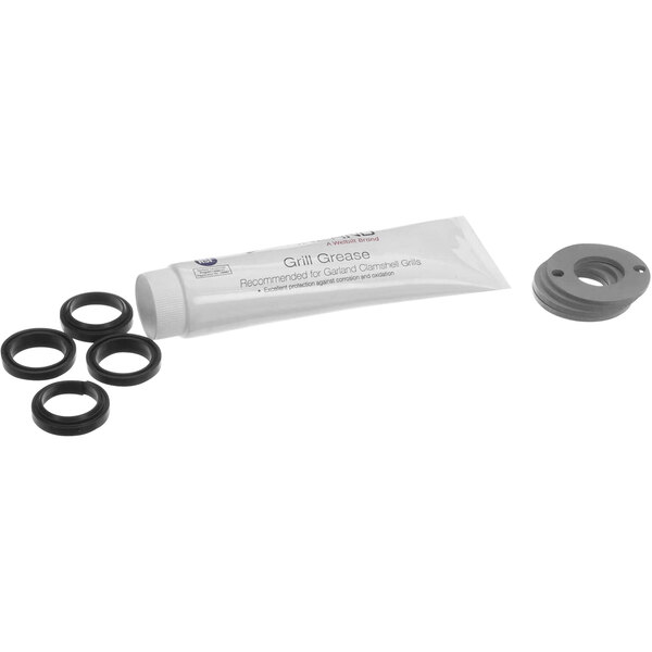 A package of black rubber split platen rings.