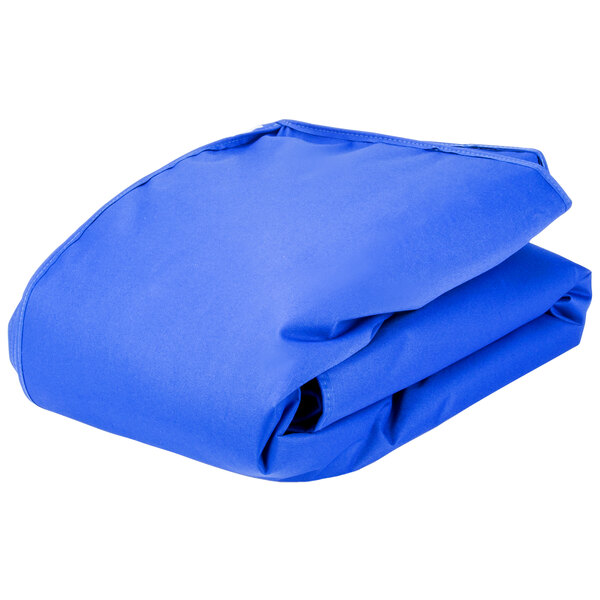 A blue folded bag with the words "Curtron Insul-Cover" in white on a white background.
