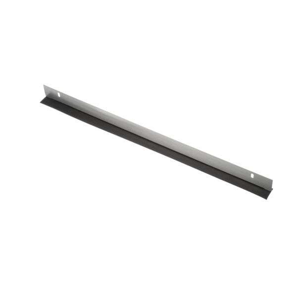 A long black and silver metal strip with a black and grey brush on one end.