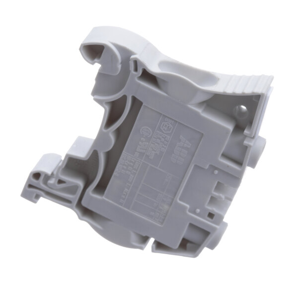 A grey plastic Pizzamaster terminal with a hole for a white plastic connector.