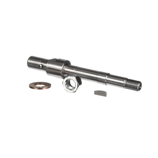 A metal rod with a nut and bolt.
