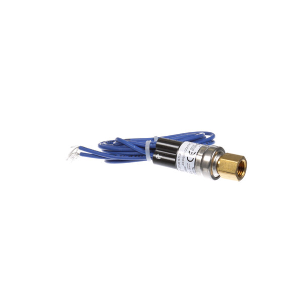 A blue cable with a small metal connector.