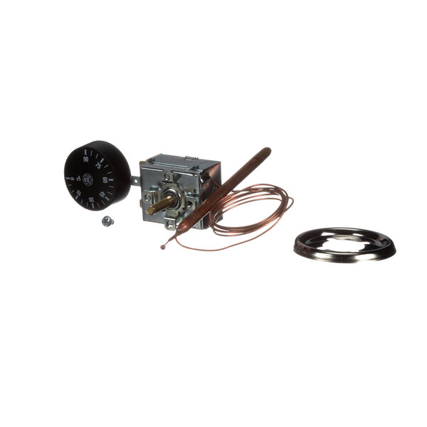 A Quality Espresso thermostat assembly with a copper wire.