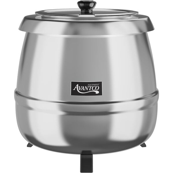 CAC ELSW-200S Electric Soup Warmer, 10.5 qt., Silver, 400W - Win Depot