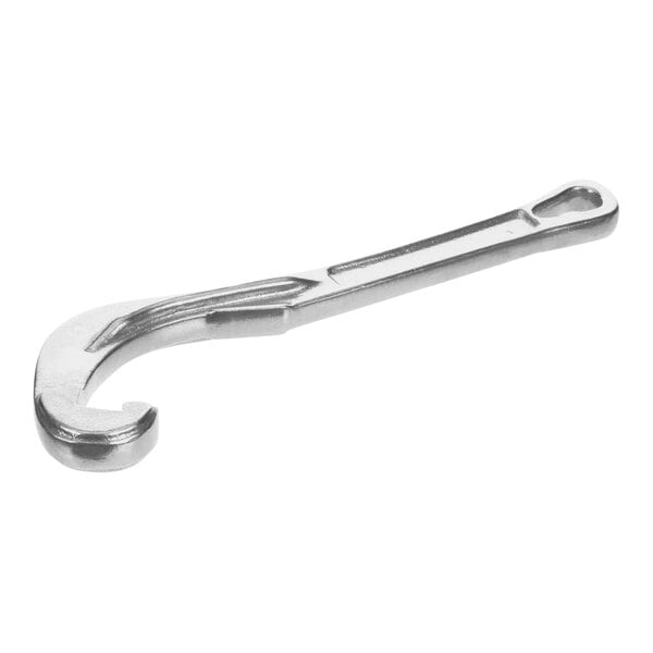 A close-up of a silver Biro H340 ring wrench with a curved end.