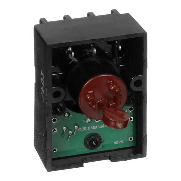 A black CaptiveAire Discharge Air Sensor box with a red button.