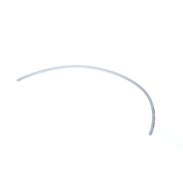 A white tubing with a curved end.
