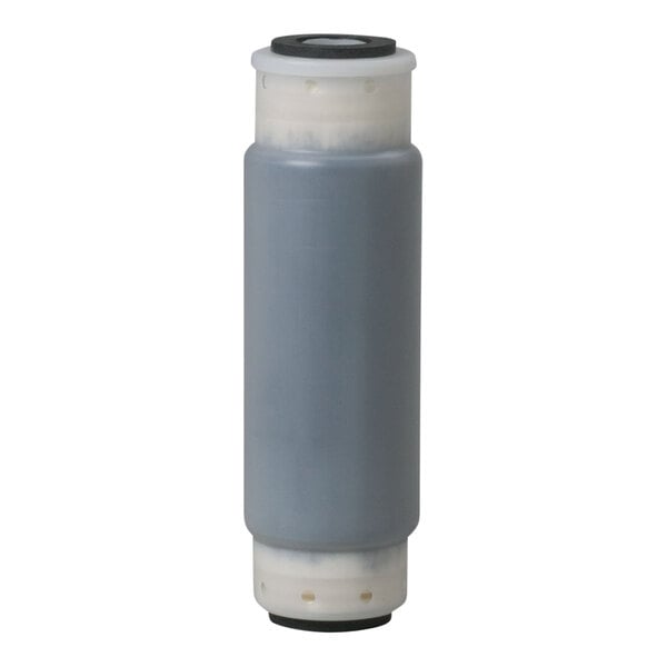 A 3M grey water filter cylinder with a black cap.