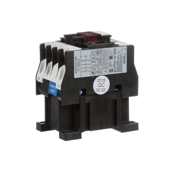 A Precision North America C52 contactor, a black and white electrical device with white labels.