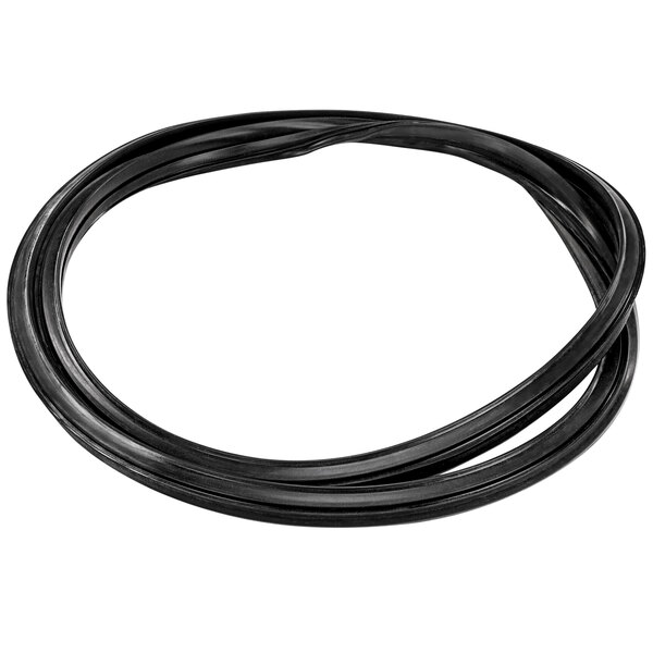 A black rubber ring for a Convotherm combi oven door on a white background.