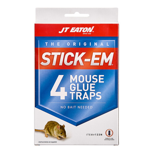 A box of JT Eaton Stick-Em mouse glue traps.
