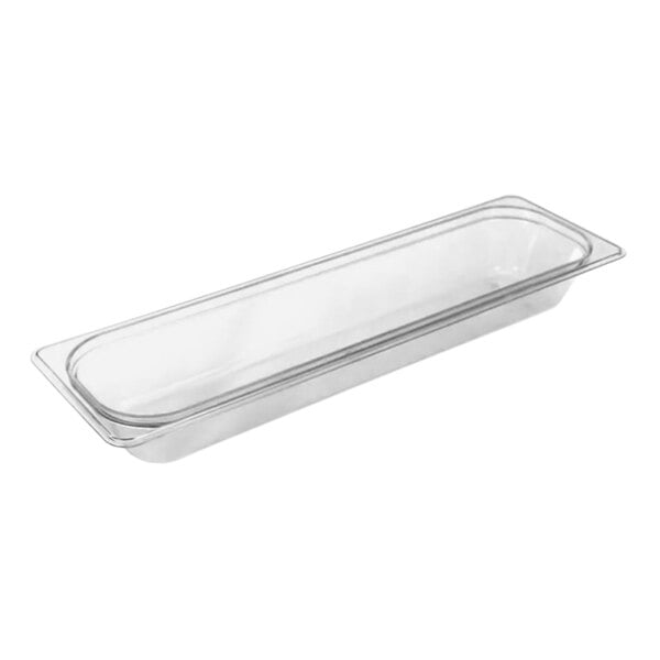 A white rectangular Thermodyne long pan with a lid.