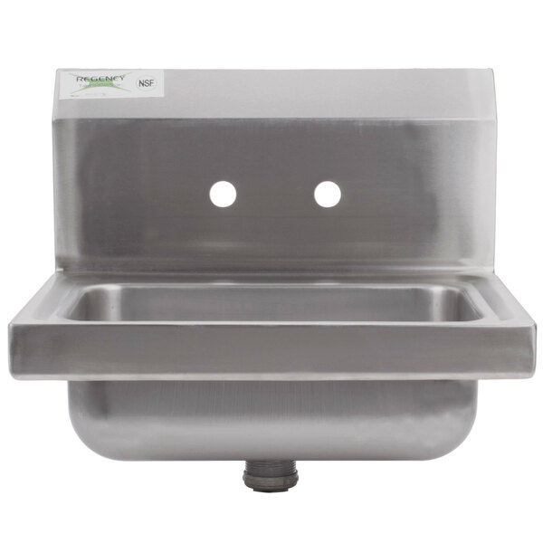 Regency 17 X 15 Wall Mounted Hand Sink For Gooseneck Faucet