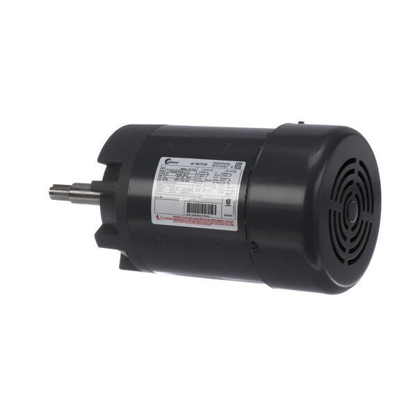 A close-up of a black Jackson Nidec motor.