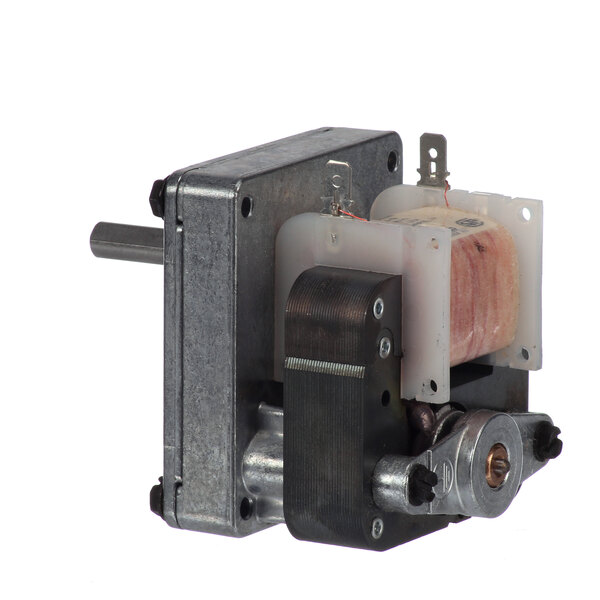 A Jackson pump motor with a metal and white plastic cylinder.