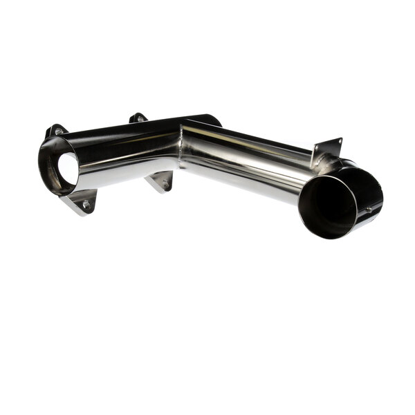 A stainless steel Pitco drain fitting.