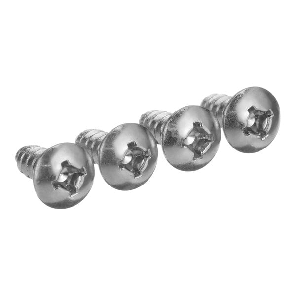 A group of Frigidaire screws on a white background.