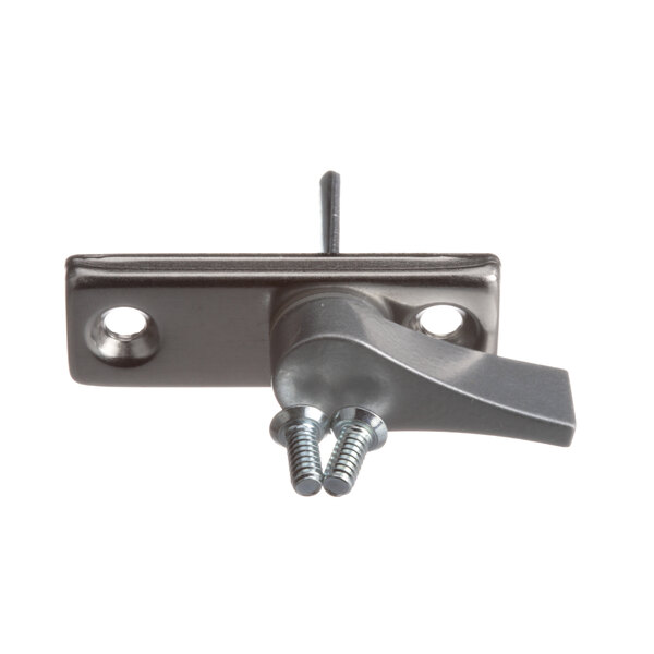 A metal Ready Access thumb turn with screws.