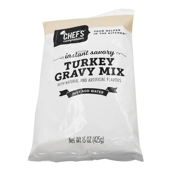 A white bag of Chef's Companion Turkey Gravy Mix.