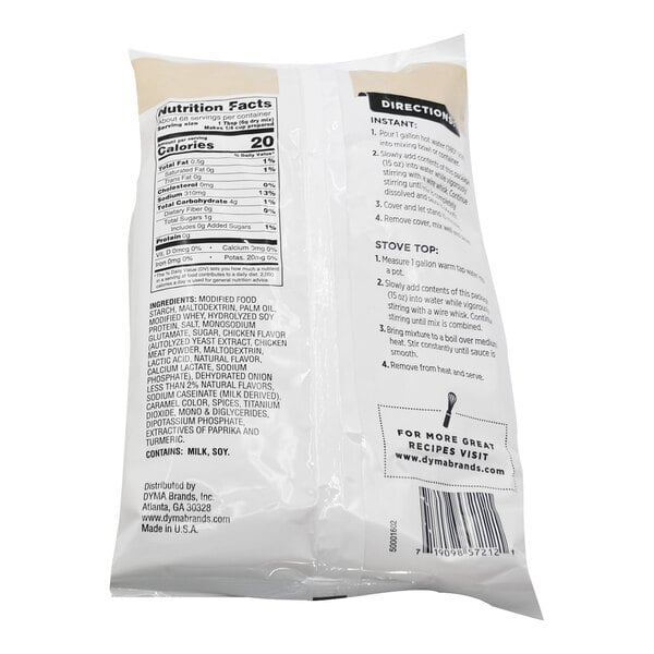 A close-up of a white bag of Chef's Companion Turkey Gravy Mix with black text.