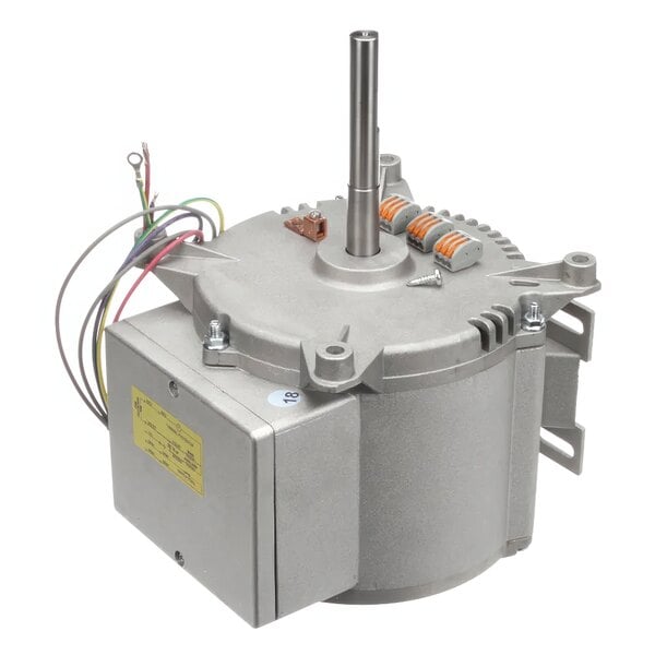 A grey metal Blodgett blower motor kit with wires.