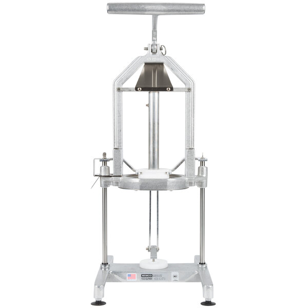 A silver metal Nemco Easy Pineapple Corer with a bell-shaped end.