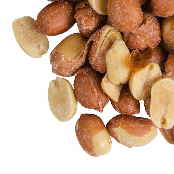 A pile of salted peanuts.