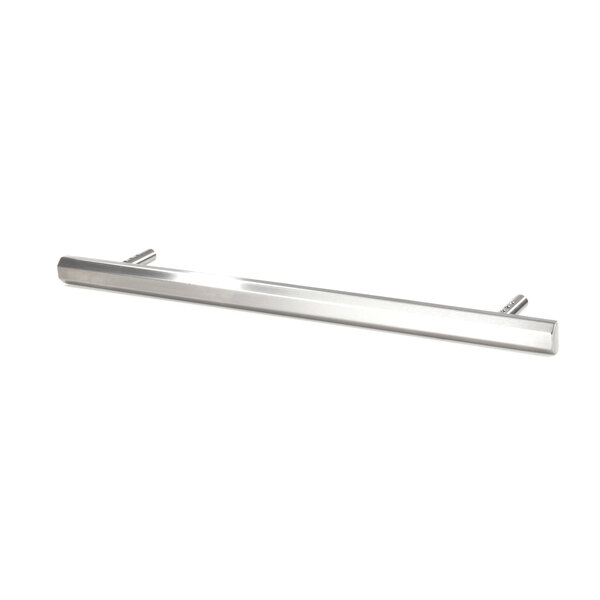 A stainless steel extended rail assembly with two handles.