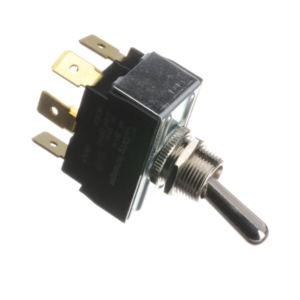 A close-up of a Frosty Factory toggle switch.