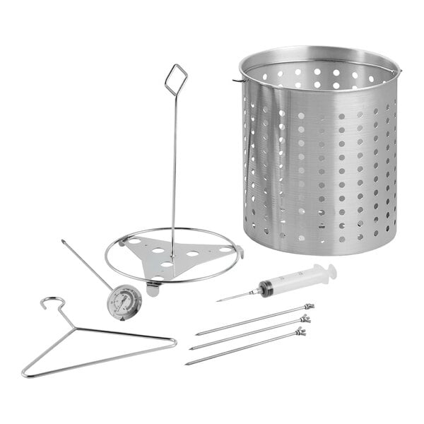 Backyard Pro BP30-SSKIT All Stainless Steel 30 Qt. Turkey Fryer / Seafood Boiler Kit - 55,000 BTU