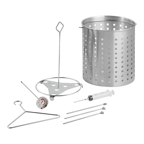 Backyard Pro BP30-SSKIT All Stainless Steel 30 Qt. Turkey Fryer / Seafood Boiler Kit - 55,000 BTU