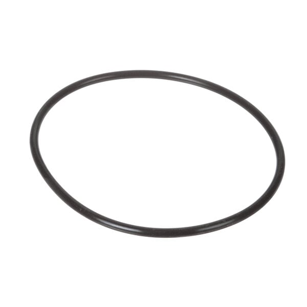 A black round o-ring with a white background.