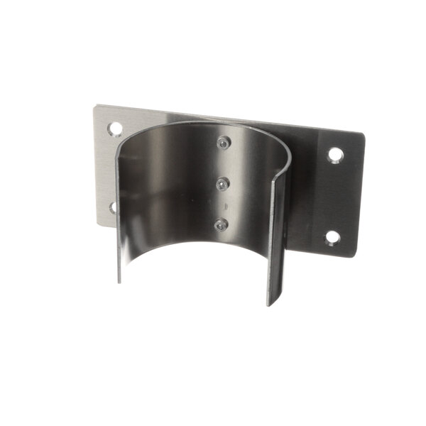 A stainless steel Terry mounting bracket with holes on the side.