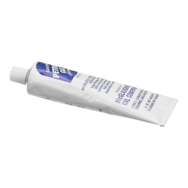 A white tube of Frosty Factory lubricant with a blue label.