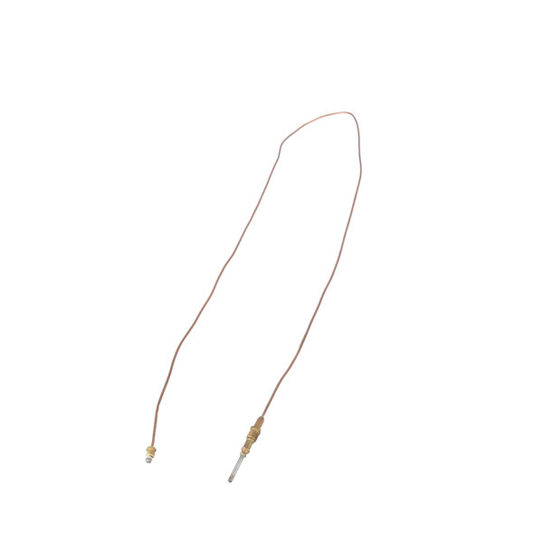 A long thin red wire with a metal end.