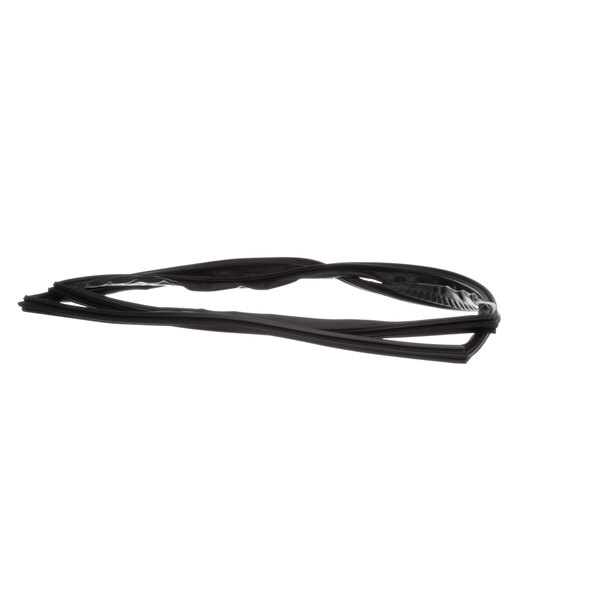 A close-up of a black Beverage-Air door gasket.