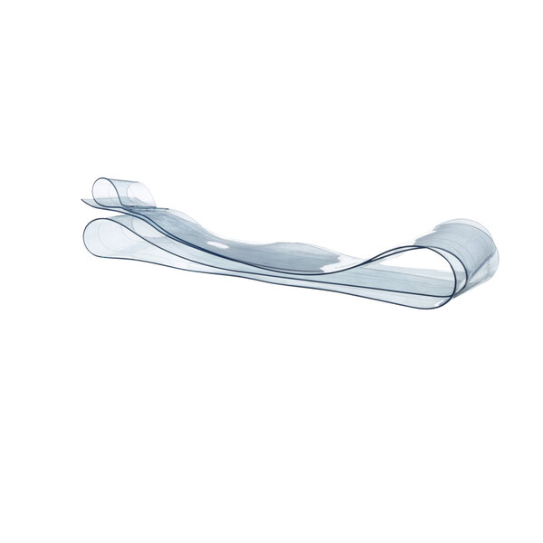 A clear plastic wavy strip.