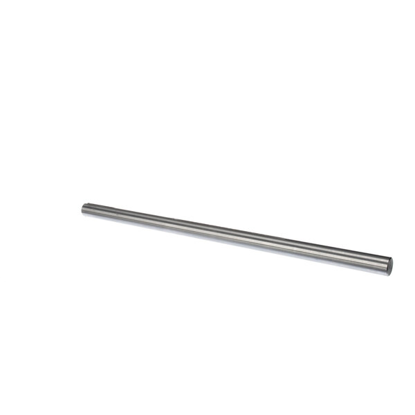 A stainless steel metal rod on a white background.