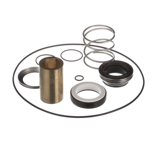 A Douglas Machine seal kit with rubber and black and white rubber rings.