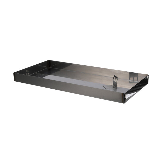 A rectangular metal Perlick drain pan with a handle.