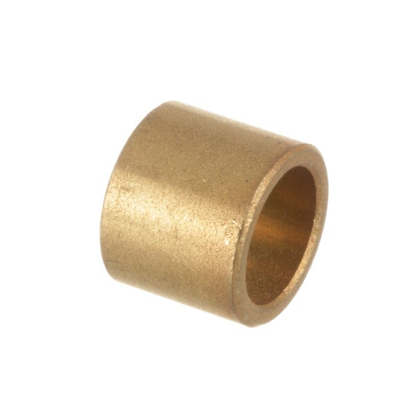 A close-up of a brass bushing.