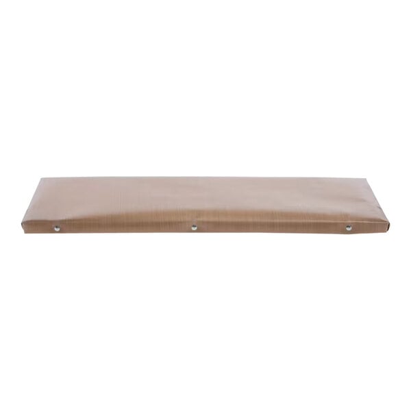A brown rectangular non-stick cover with metal screws.