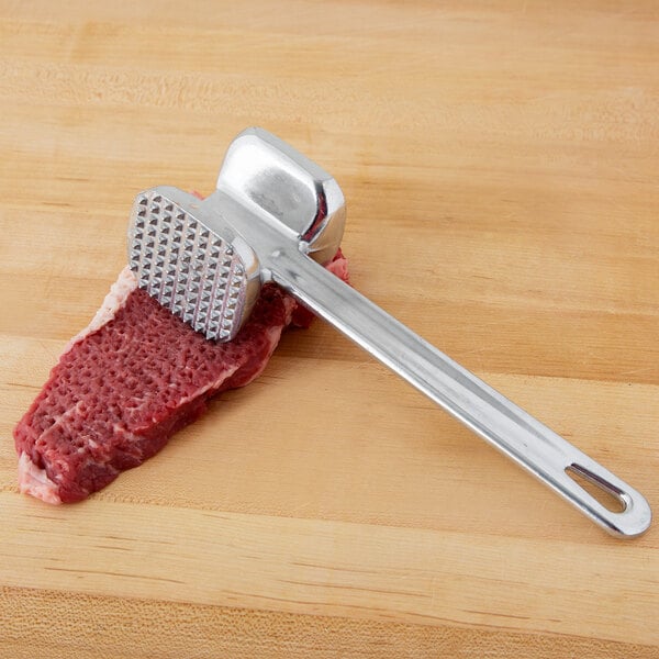 Double Side Beaf Steak Mallet Meat Tenderizer Hammer X2O1 Steel U1D5