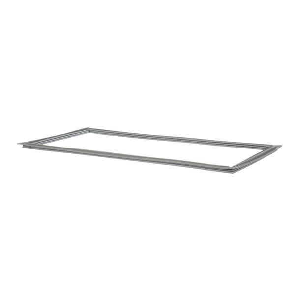 A rectangular metal frame with a grey finish.